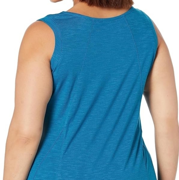 NEW AVENUE Fit-n-Flare Sleeveless Tank in Mykonos Blue sz 14 - Picture 2 of 12